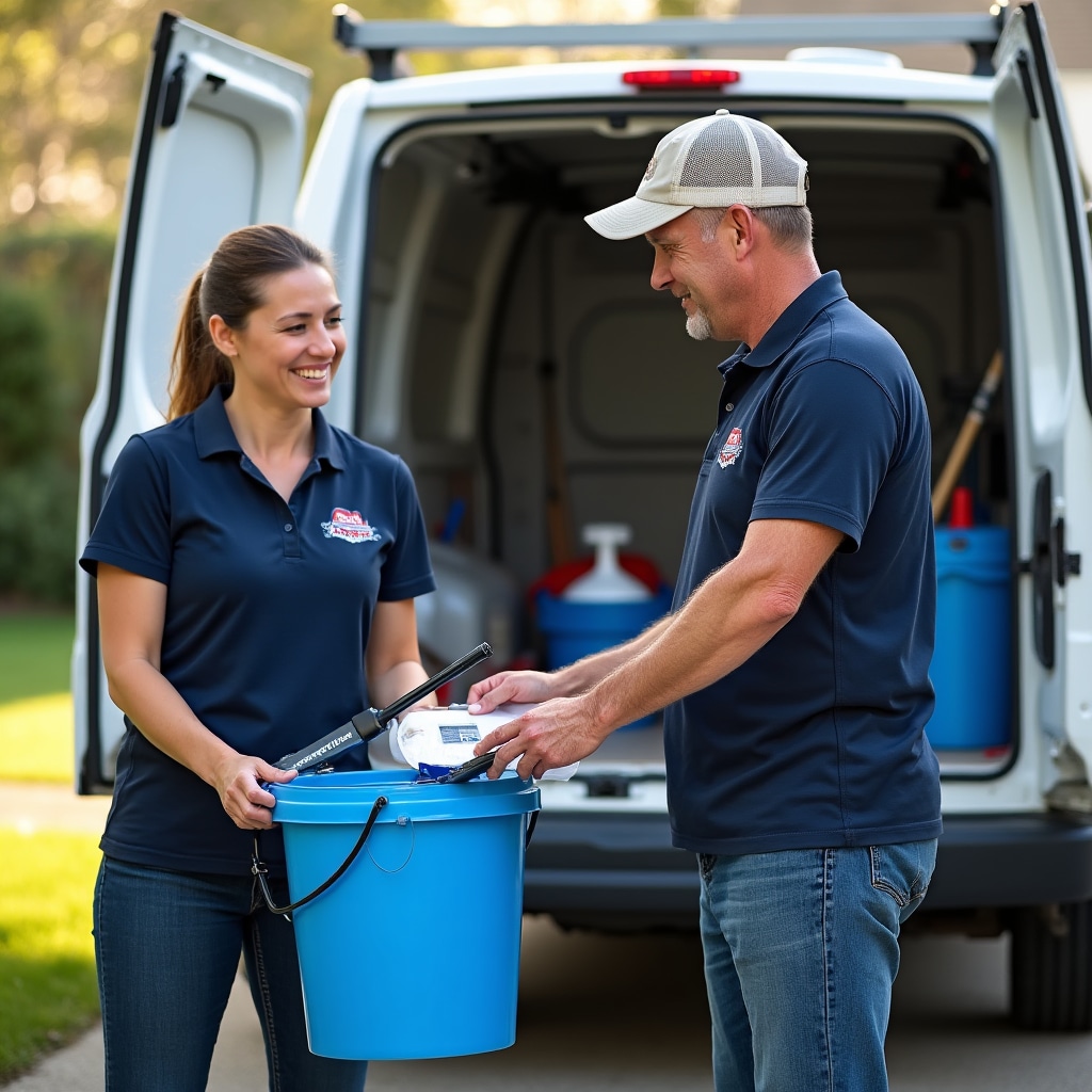 ServiceWorks Pro crew working on residential property